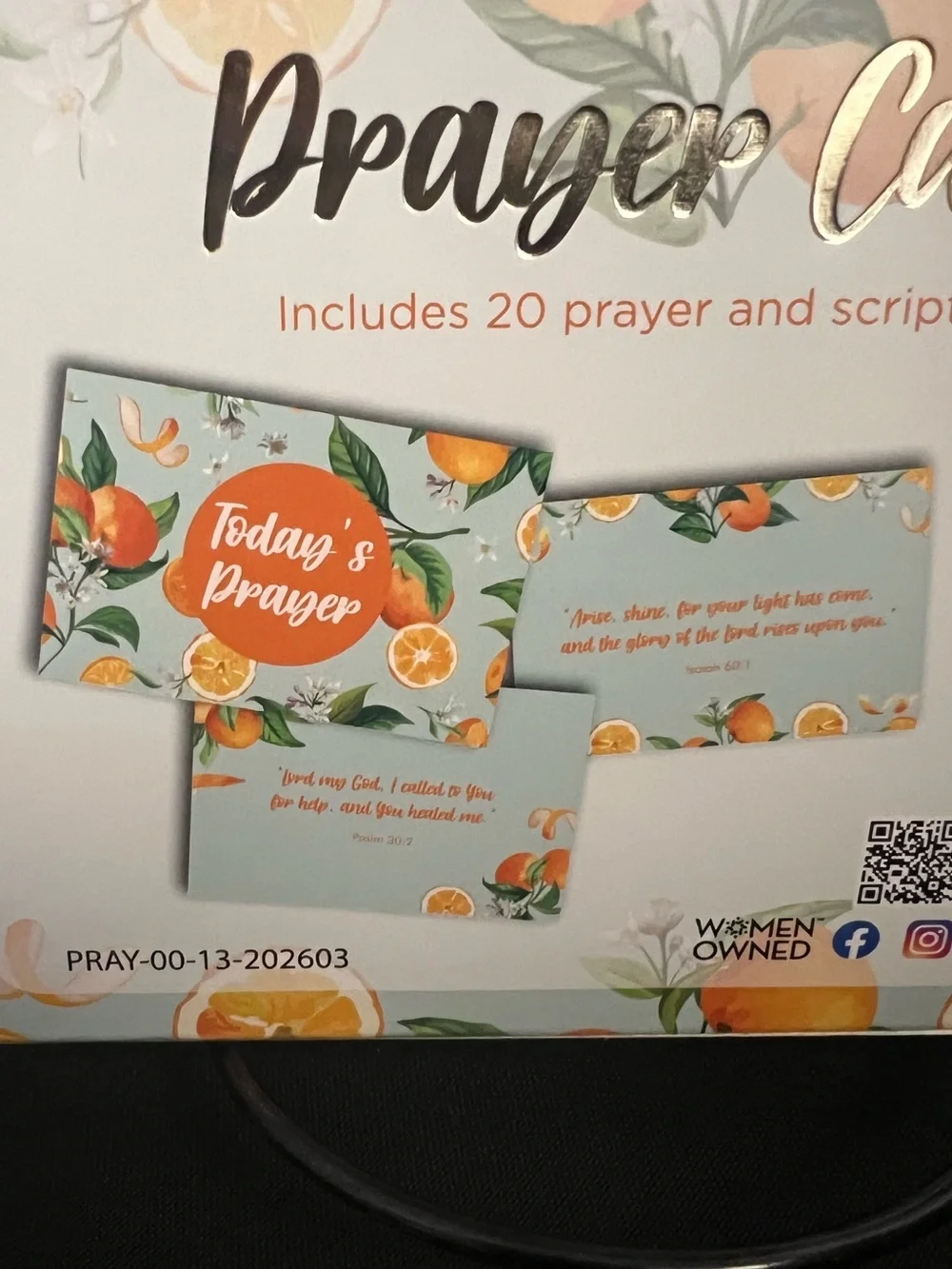 Prayer/Scripture Cards - Orange Citrus Design